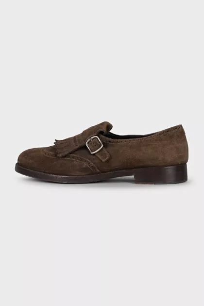Men's suede slip-on shoes