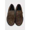 Men's suede slip-on shoes
