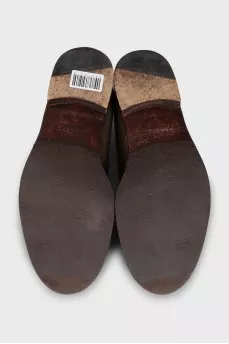 Men's suede slip-on shoes