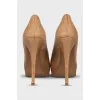 Brown high heels