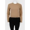 Sweatshirt with top with fringe and beads