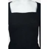 Fitted dress with a square neck