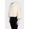 Short white mink coat