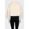 Short white mink coat