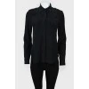 Shirt with studded chest pockets