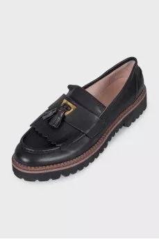 Black tassel loafers