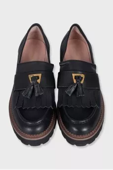 Black tassel loafers
