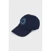 Blue cap with embroidery