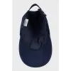Blue cap with embroidery