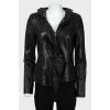 Asymmetric jacket with frill