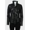 Asymmetric jacket with frill