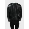 Asymmetric jacket with frill