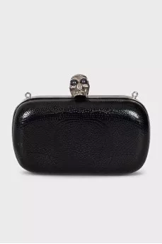 Клатч из кожи Skull