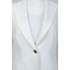 Jacket with button and tag