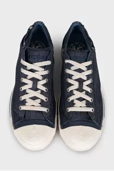 Men's blue denim sneakers