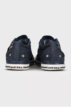 Men's blue denim sneakers