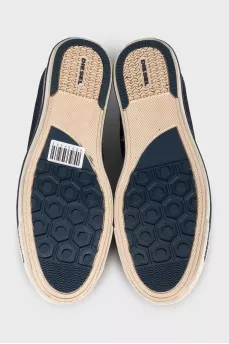 Men's blue denim sneakers