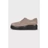 Brown suede brogues