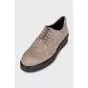 Brown suede brogues