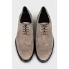 Brown suede brogues
