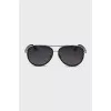 Aviator sunglasses with a combination frame