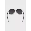 Aviator sunglasses with a combination frame