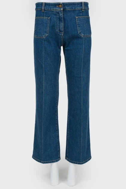 Direct cropped jeans of high landing