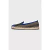 Canvas espadrilles with contrast toe cap