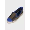 Canvas espadrilles with contrast toe cap