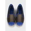 Canvas espadrilles with contrast toe cap