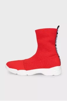 High-top sneakers made of textile