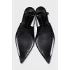 Black textile slingbacks