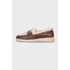 Brown loafers with fur