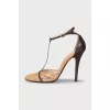 Two-tone patent-toe shoes