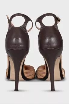 Two-tone patent-toe shoes