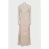 Knitted maxi dress with long sleeves
