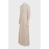 Knitted maxi dress with long sleeves