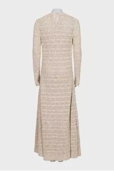 Knitted maxi dress with long sleeves