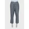 Men's gray linen trousers