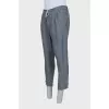 Men's gray linen trousers