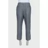 Men's gray linen trousers