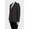 Gray jacket with wide stripes