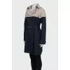 Two-tone trench coat with belt