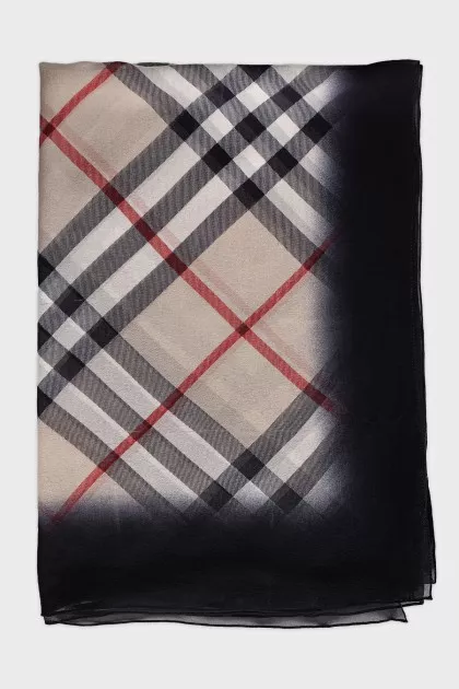 Scarf in signature checkered print