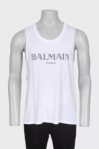 Men's oversized tank top with signature print