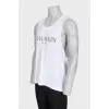 Men's oversized tank top with signature print