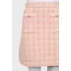 Pink skirt with patch pockets