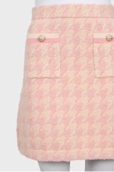 Pink skirt with patch pockets