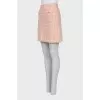 Pink skirt with patch pockets