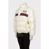 White down jacket with detachable sleeves